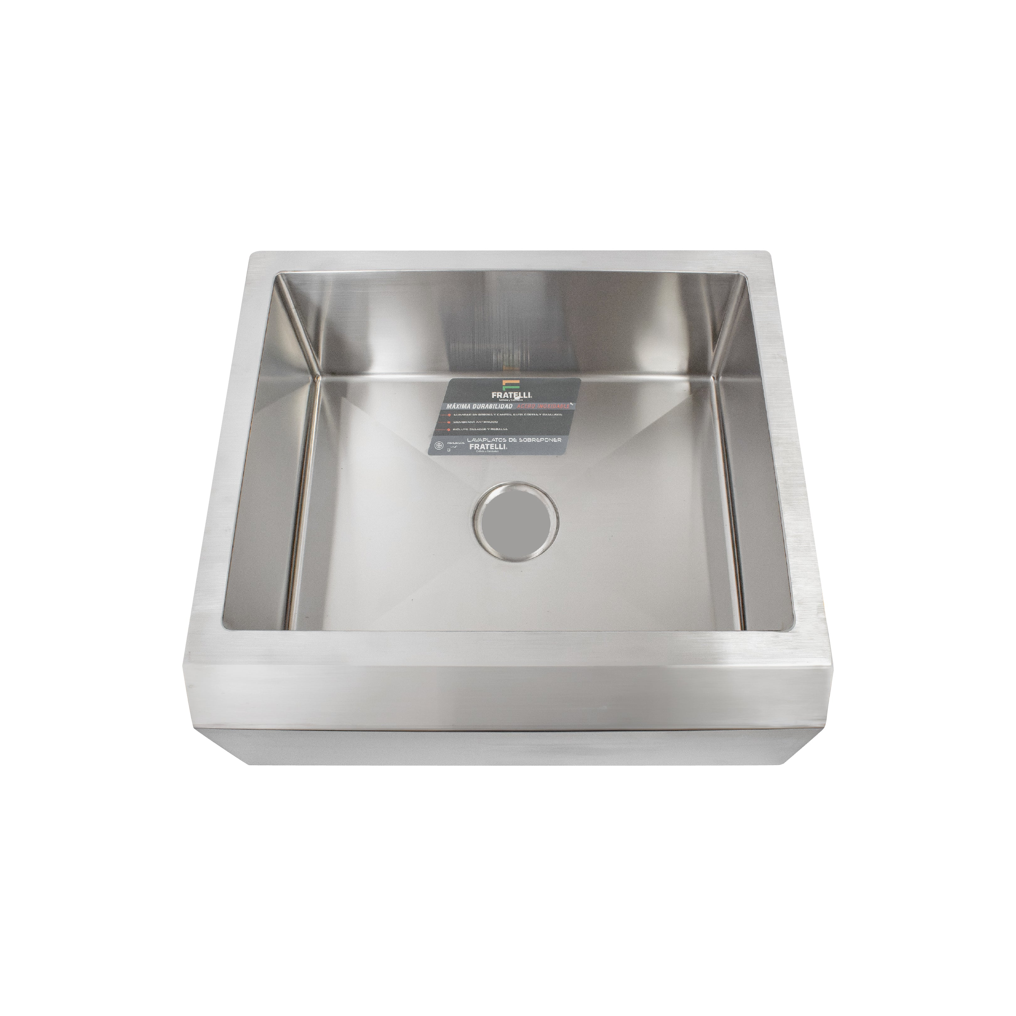 LAVADERO STAINLESS P/MARMOL SIGNATURE 63.5X55.9X23CM - FRATELLI